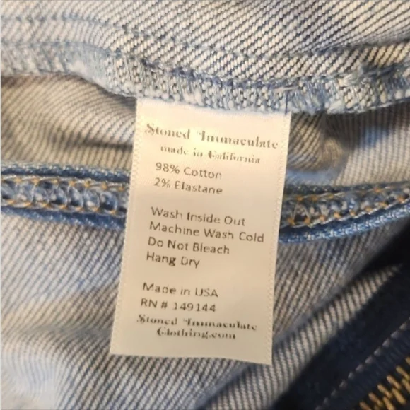 STONED IMMACULATEJean Genie Sleeveless Denim Jumpsuit in Size XS
